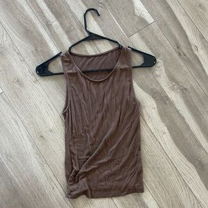 Joah brown soft tank top